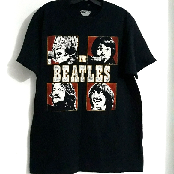THE BEATLES Black T-Shirt - Picture 2 of 5